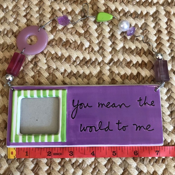 Handmade 2x2in ceramic photo frame - Picture 2 of 5